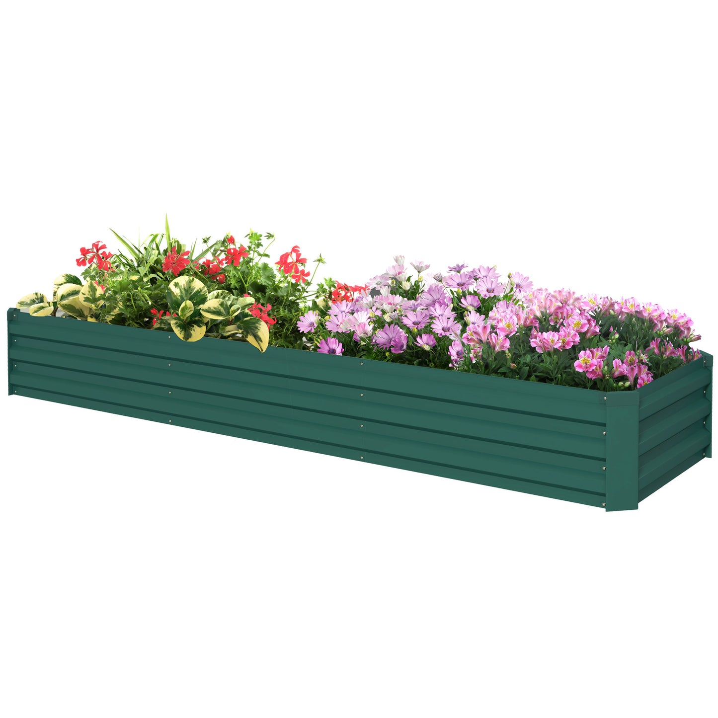 Bac surélevé galvanisé 8'x2'x1' pour jardin