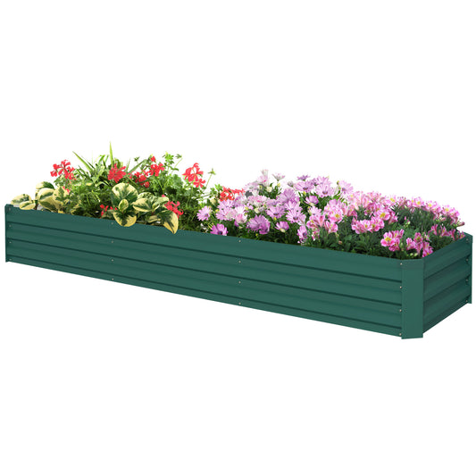 Bac surélevé galvanisé 8'x2'x1' pour jardin