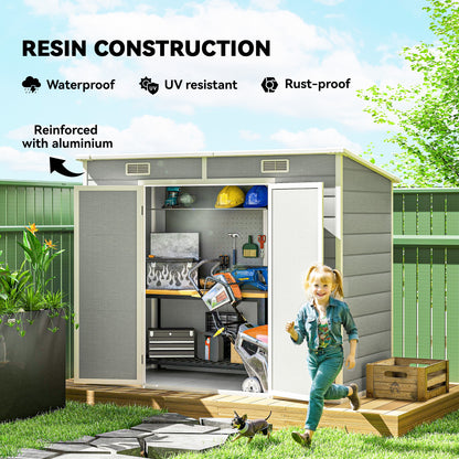 Remise de rangement résine 238 cm avec plancher