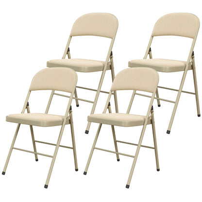 Ensemble de 4 chaises pliantes en velours
