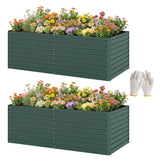 Lit de jardin surélevé galvanisé 180 cm, lot de 2