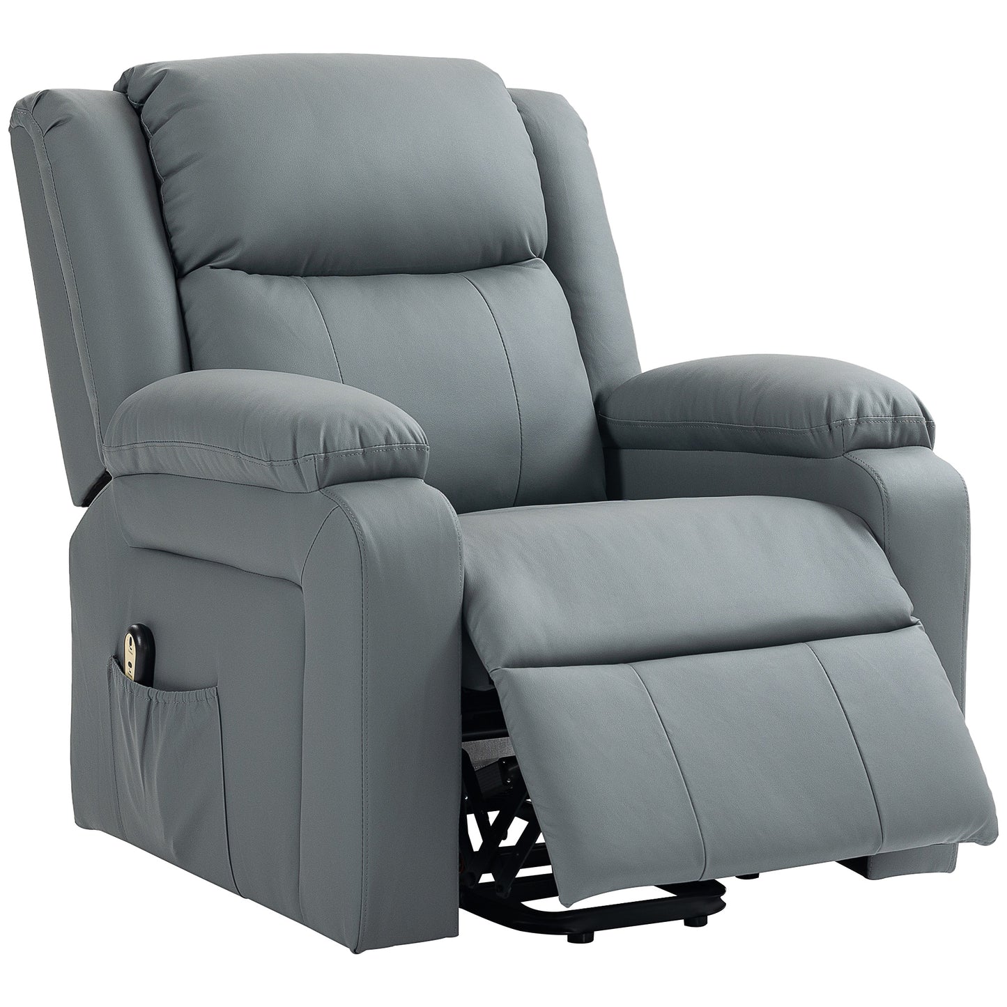 Fauteuil releveur électrique rembourré similicuir avec télécommande