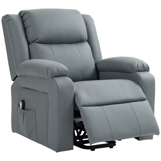Fauteuil releveur électrique rembourré similicuir avec télécommande