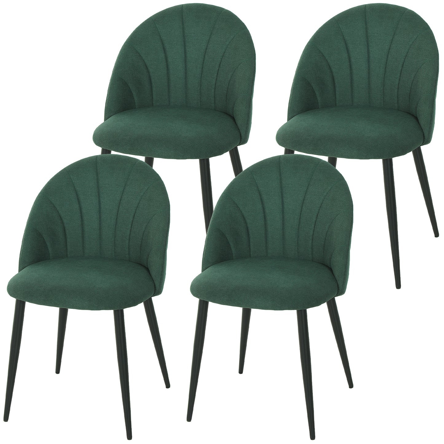 Chaises de salle à manger rembourrées ensemble de 4