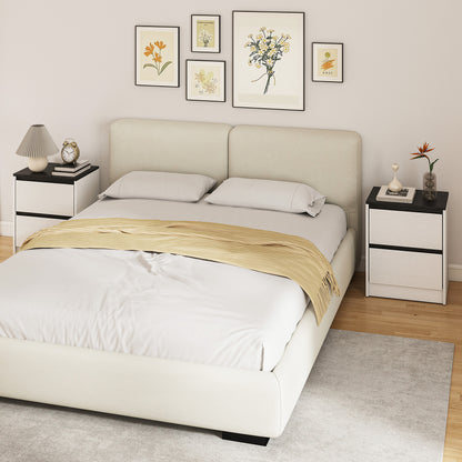 Tables de chevet modernes à tiroirs — Lot de 2