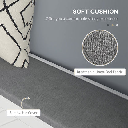 Banc de rangement à chaussures avec coussin