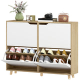 Meuble à chaussures étroit avec tiroirs basculants