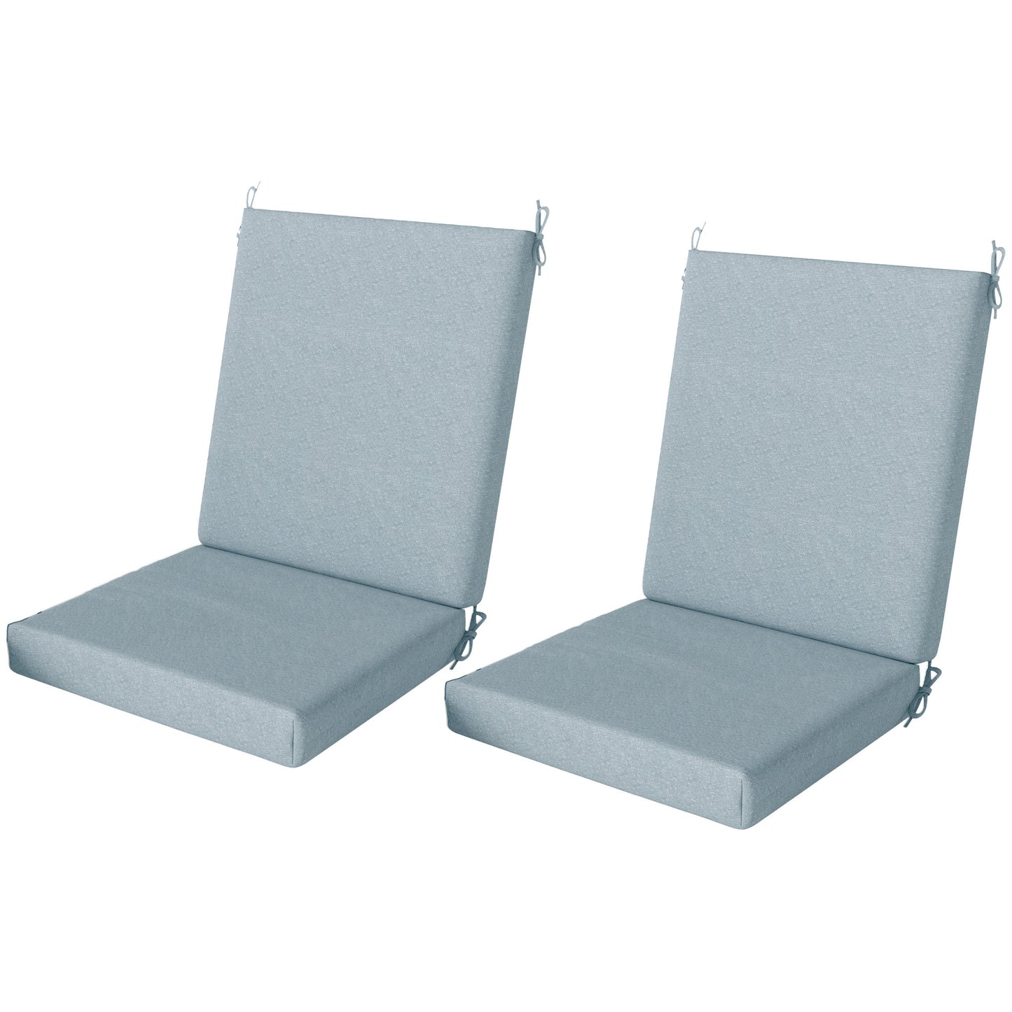 Coussins de chaise de patio avec dossier, lot de 2