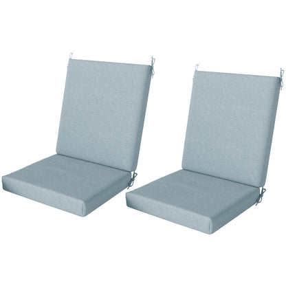 Coussins de chaise de patio avec dossier, lot de 2