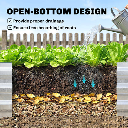 Jardinière surélevée acier serre — gris