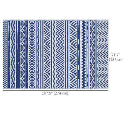Tapis extérieur réversible pour patio et camping