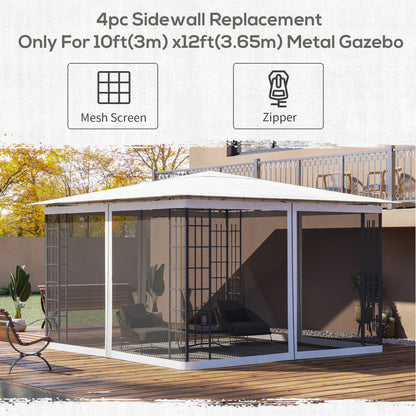 Moustiquaire de remplacement pour gazebo 3 x 3,6 m