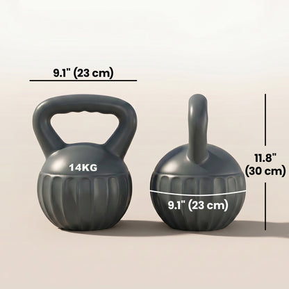Kettlebell antidérapant 14 kg pour entraînement à domicile