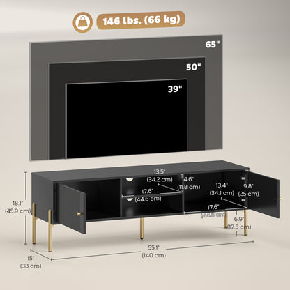 Meuble TV moderne pour téléviseur de 165 cm
