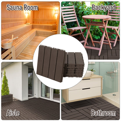Tuiles de terrasse emboîtables 30x30 cm ensemble 9 pièces