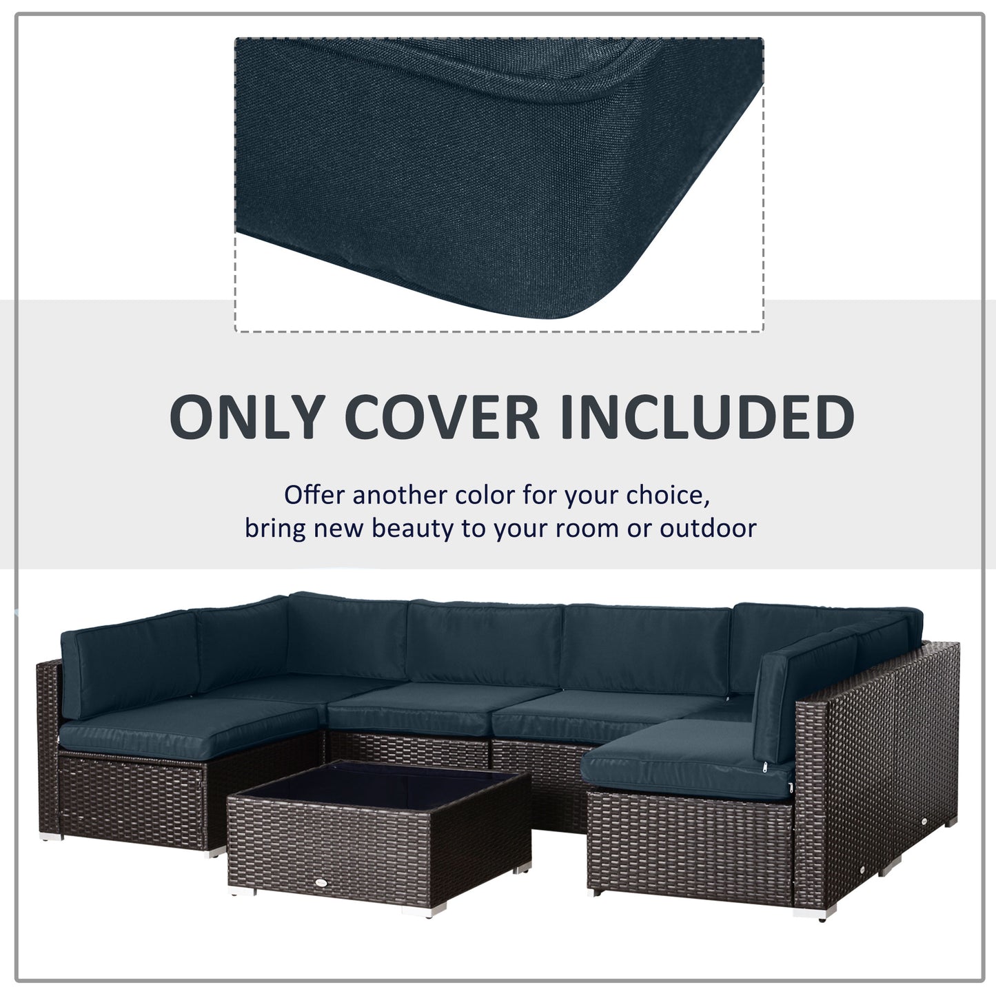 Housses de coussins patio ensemble 14 pièces polyester