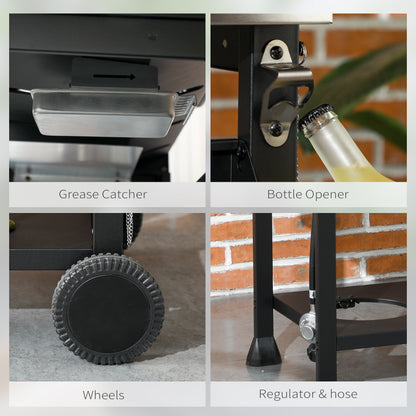 Barbecue au propane 4 brûleurs avec brûleur latéral 40000 BTU