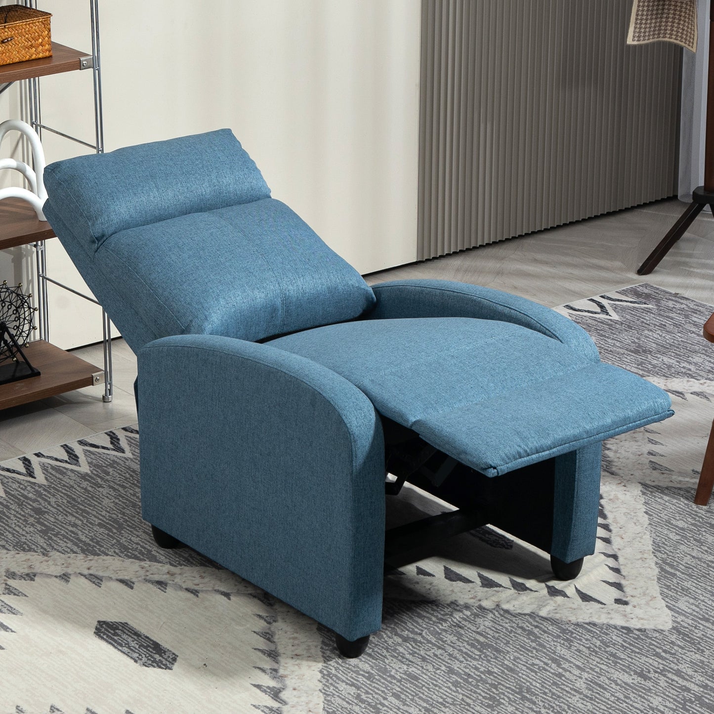 Fauteuil inclinable manuel rembourré lin pour salon
