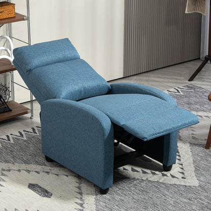 Fauteuil inclinable manuel rembourré lin pour salon