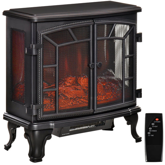 Foyer électrique sur pied à flamme réaliste 1500W
