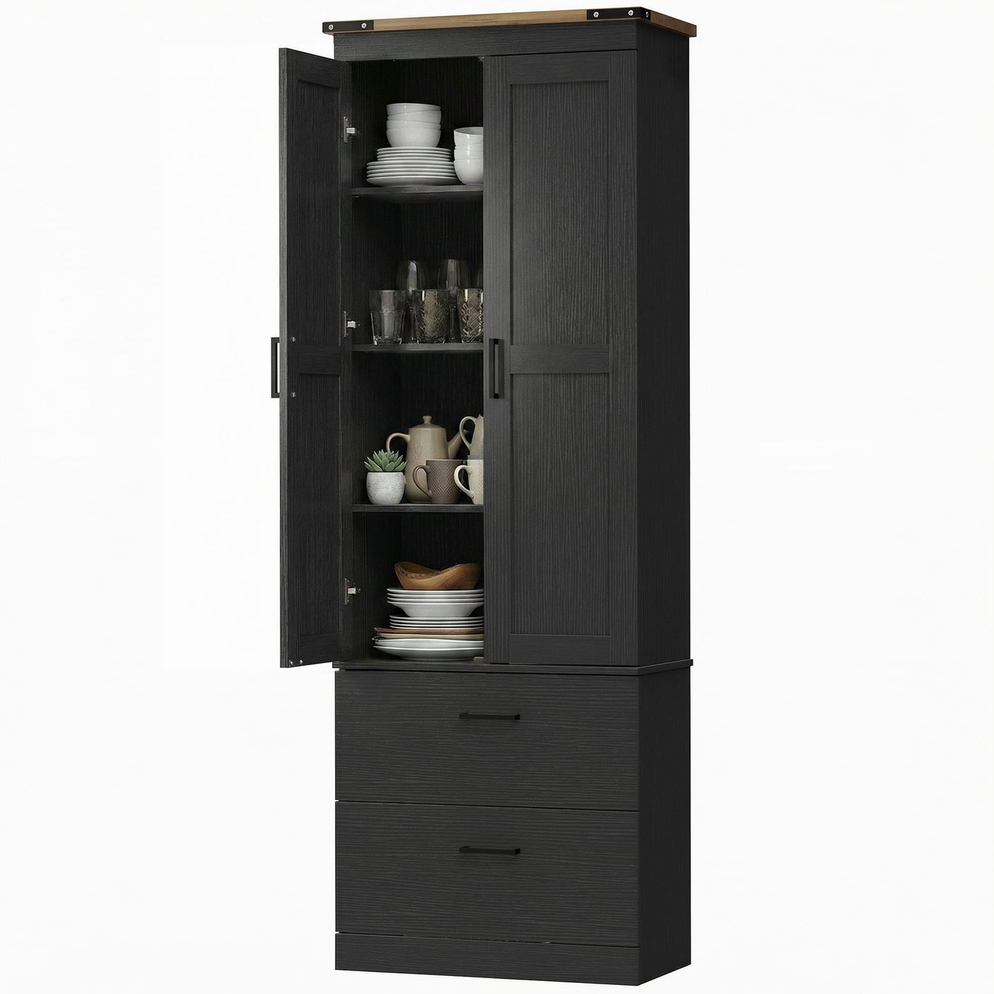 Armoire de cuisine haute 4 niveaux avec tiroirs