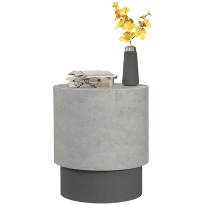 Table d'appoint tronc d'arbre effet béton