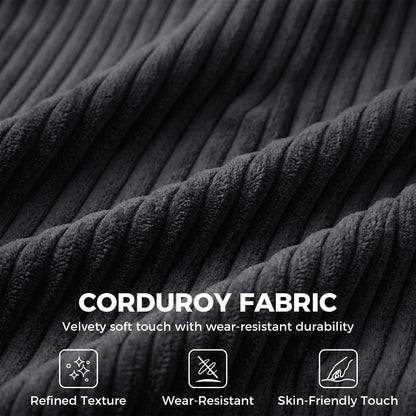 Sofa modulaire U en velours côtelé avec rangement