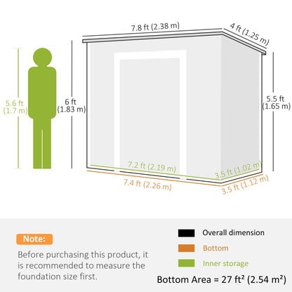Remise de rangement résine 238 cm avec plancher