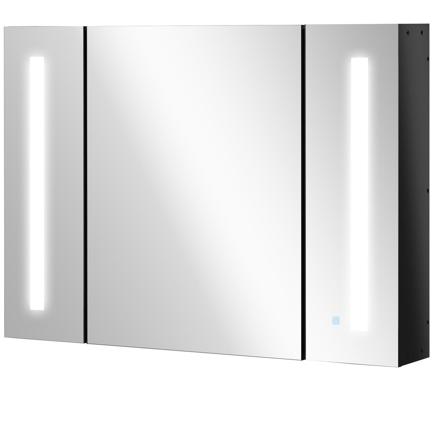 Armoire à miroir LED murale avec étagères ajustables