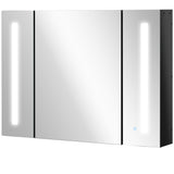 Armoire à miroir LED murale avec étagères ajustables