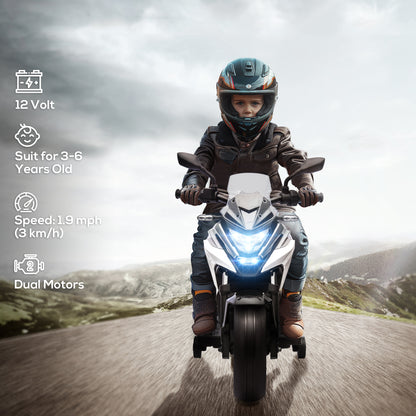 Moto électrique Honda 12V pour enfants avec phares