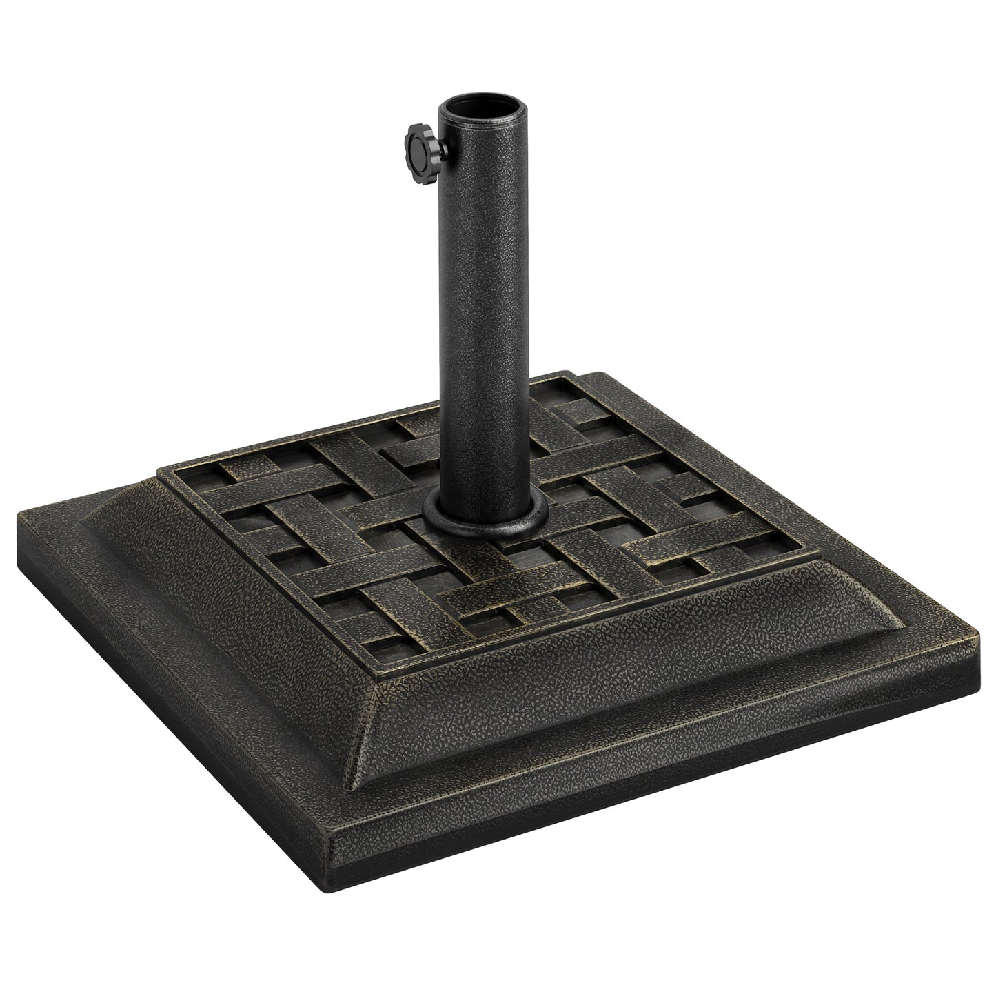 Base de parasol carrée résine 9 kg — bronze