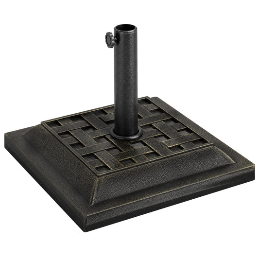 Base de parasol carrée résine 9 kg — bronze