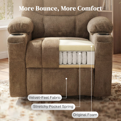 Fauteuil releveur électrique massant à télécommande