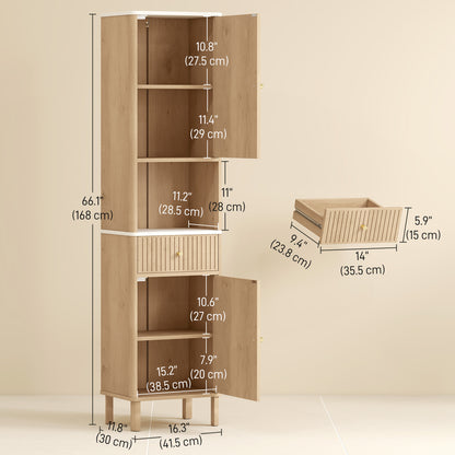 Armoire salle de bain 66 po — Chêne