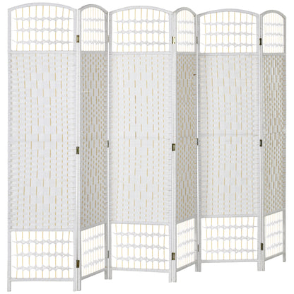 Paravent pliant 6 panneaux fibres tressées