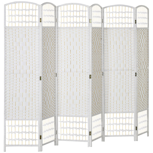 Paravent pliant 6 panneaux fibres tressées