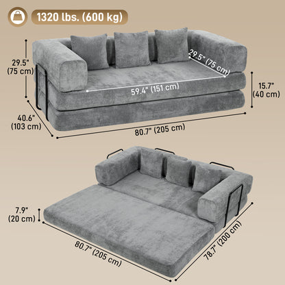 Canapé convertible sans ossature mousse haute densité