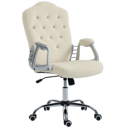 Chaise de bureau velours capitonnée réglable pivotante
