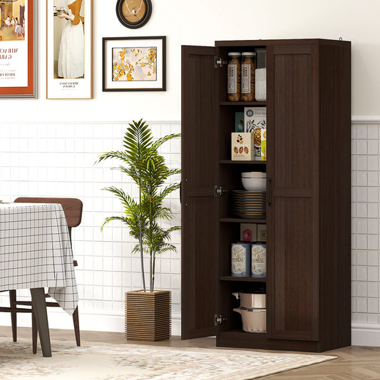 Armoire de rangement cuisine 5 étages portes ajustables