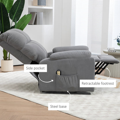 Fauteuil releveur électrique rembourré en microfibre