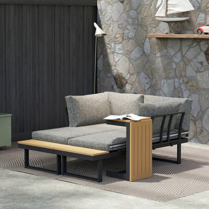Ensemble patio sectionnel aluminium modulaire 3 pièces