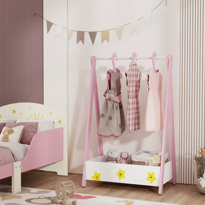 Penderie pour enfants avec étagère de rangement