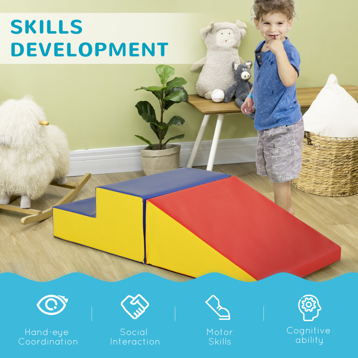 Ensemble de blocs de jeu mous d'escalade — Lot de 2
