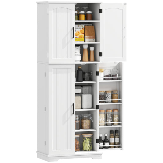 Armoire de cuisine haute avec étagères réglables