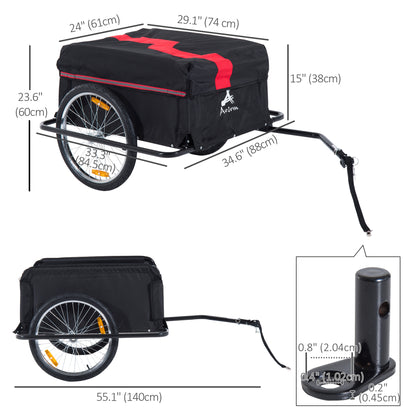Remorque vélo cargo pliable avec housse amovible