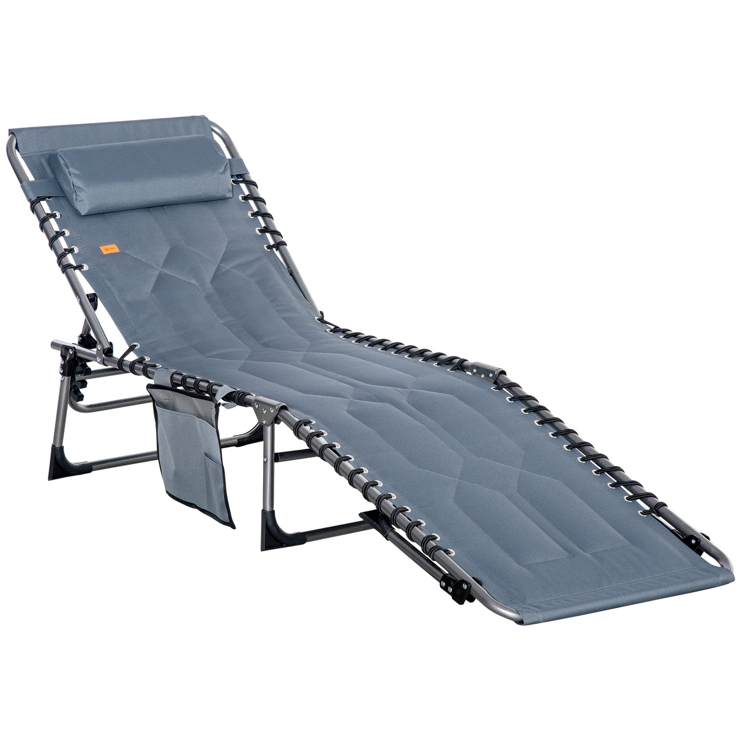 Chaise longue pliante extérieure dossier ajustable 5 positions