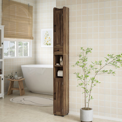 Meuble de salle de bain étroit style champêtre