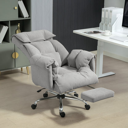 Chaise de bureau inclinable ergonomique avec repose-pieds