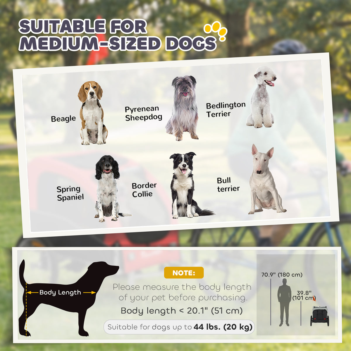 Remorque de vélo pour chien et poussette 2-en-1
